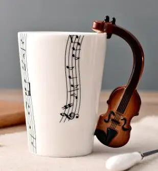 Ceramic Music Mug Bar Guitar Mugs