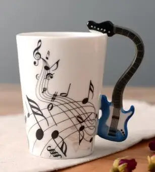 Ceramic Music Mug Bar Guitar Mugs
