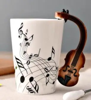 Ceramic Music Mug Bar Guitar Mugs
