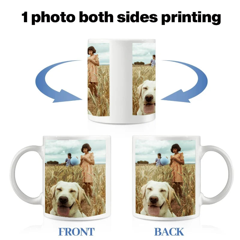1 custom mug - personalized coffee mug with photos&text - unique gift for anniversary, Valentine's Day, and Mother's Day