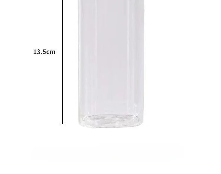 Coffee Mug for Drinkware Glass Water CupSquare Heat Resistant Coffee Glass Cup with Lid Straw Transparent Milk Tea Juice Cups