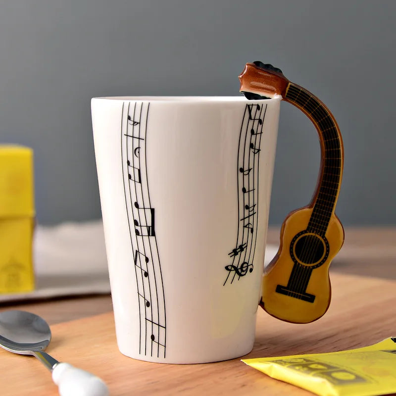Ceramic Music Mug Bar Guitar Mugs