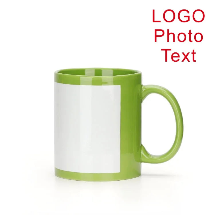 350ML Black Cup Ceramic Mug Custom DIY Text Photo Picture Logo Coffee Milk Personalized Gift for Friends Relatives and Lovers