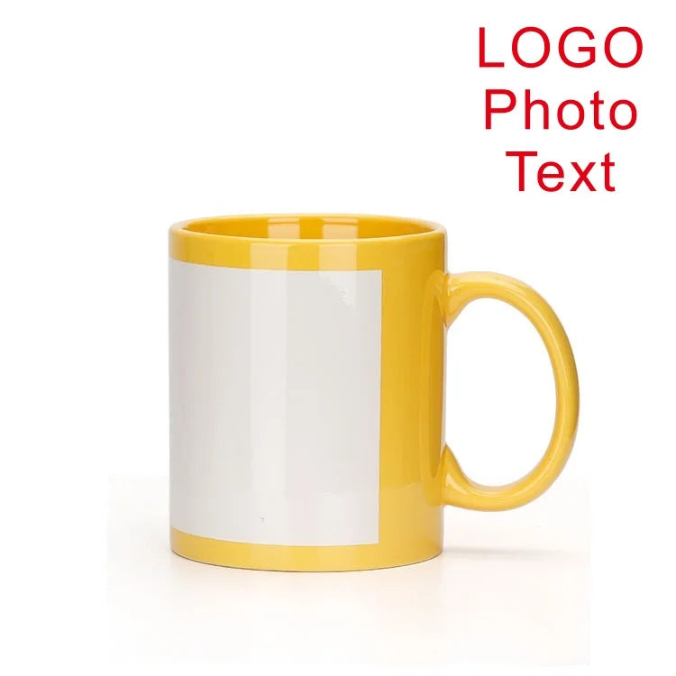 350ML Black Cup Ceramic Mug Custom DIY Text Photo Picture Logo Coffee Milk Personalized Gift for Friends Relatives and Lovers