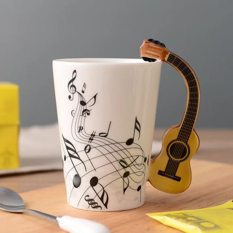 Ceramic Music Mug Bar Guitar Mugs