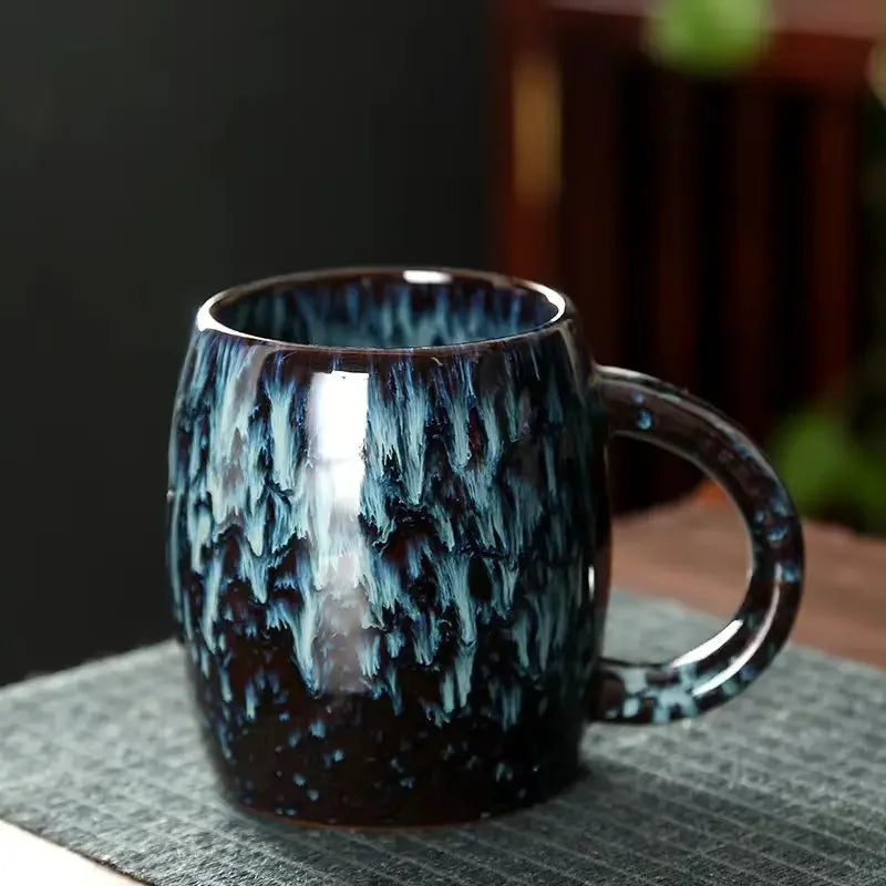 Creative and Personalized Mug Large Capacity Simple Ceramic Men's and Women's Couple Japanese Style Coffee Cup